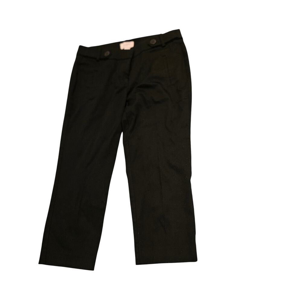 LOFT Petite Black Dress Pants Womens 4P Straight Leg Work Career Ankle